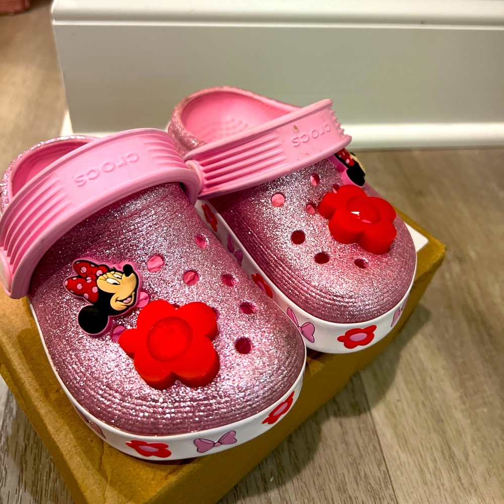 Pink Disney Crocs